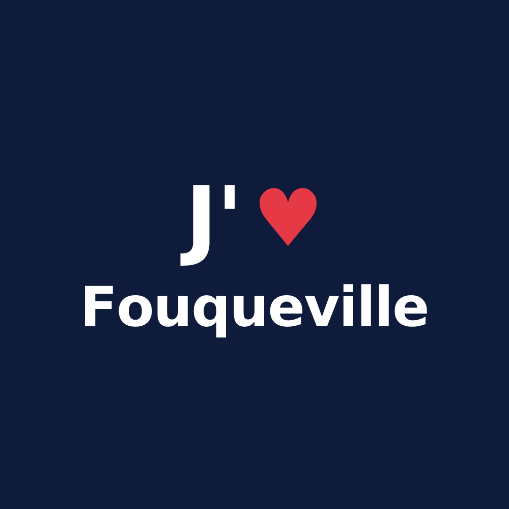 T-shirt personnalisé Fouqueville — design J'aime Fouqueville