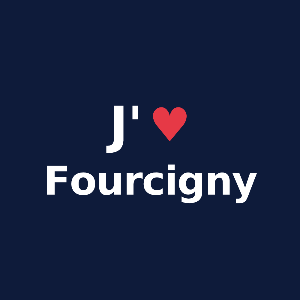 T-shirt personnalisé Fourcigny — design J'aime Fourcigny