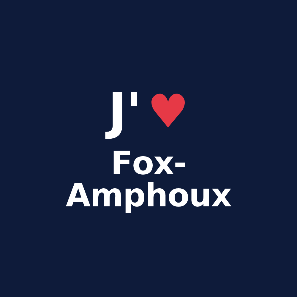 T-shirt personnalisé Fox-Amphoux — design J'aime Fox-Amphoux