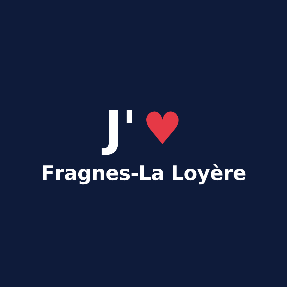 T-shirt personnalisé Fragnes-La Loyère — design J'aime Fragnes-La Loyère