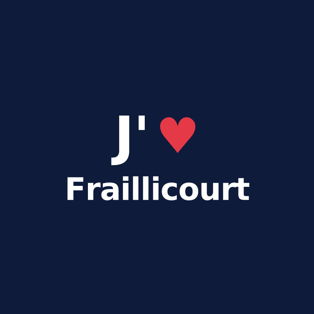 T-shirt personnalisé Fraillicourt — design J'aime Fraillicourt