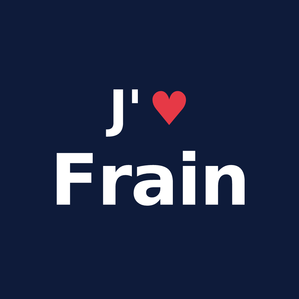 T-shirt personnalisé Frain — design J'aime Frain