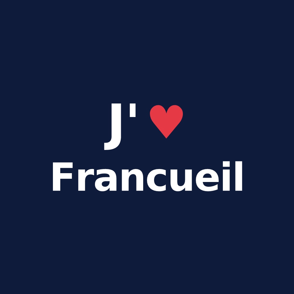 T-shirt personnalisé Francueil — design J'aime Francueil