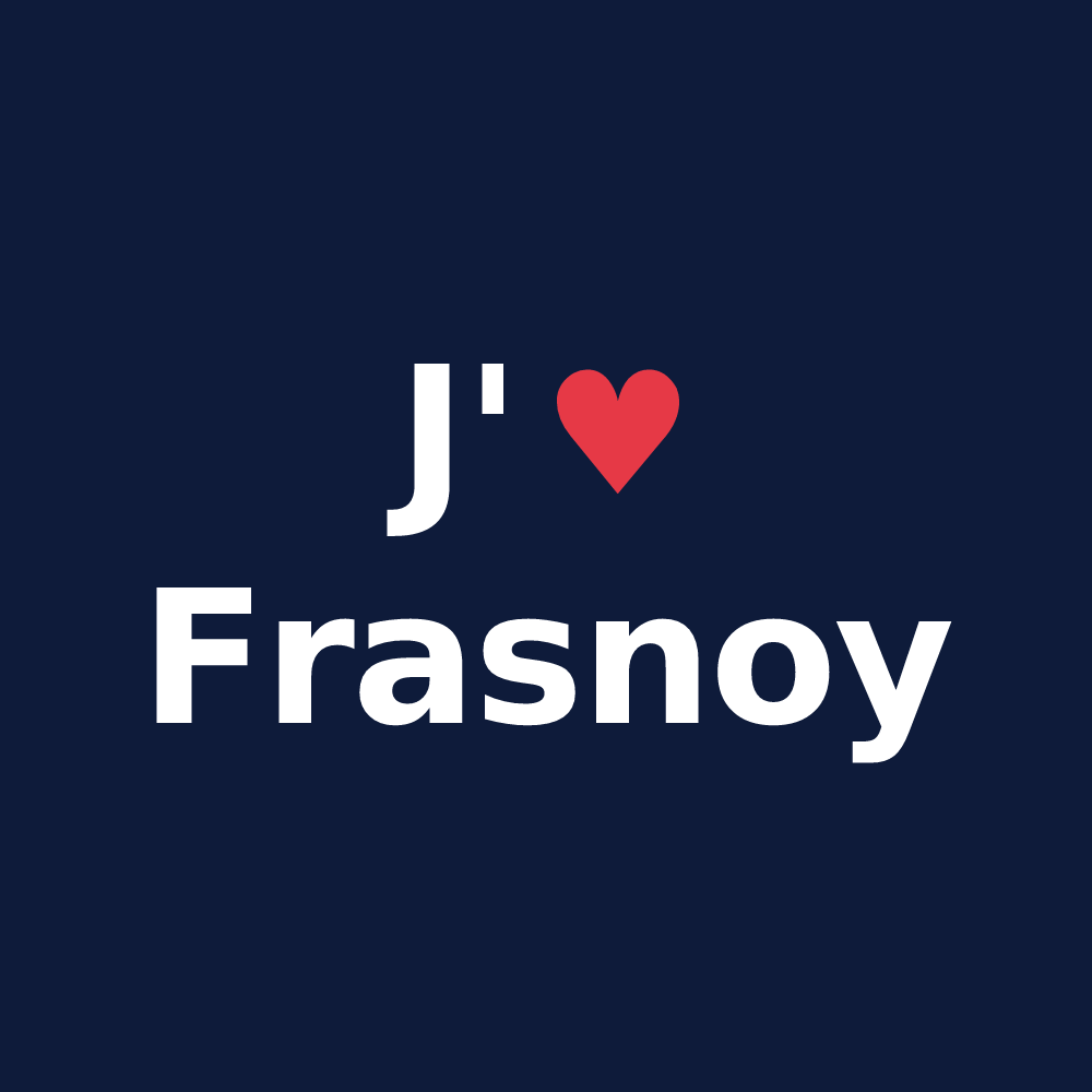 T-shirt personnalisé Frasnoy — design J'aime Frasnoy