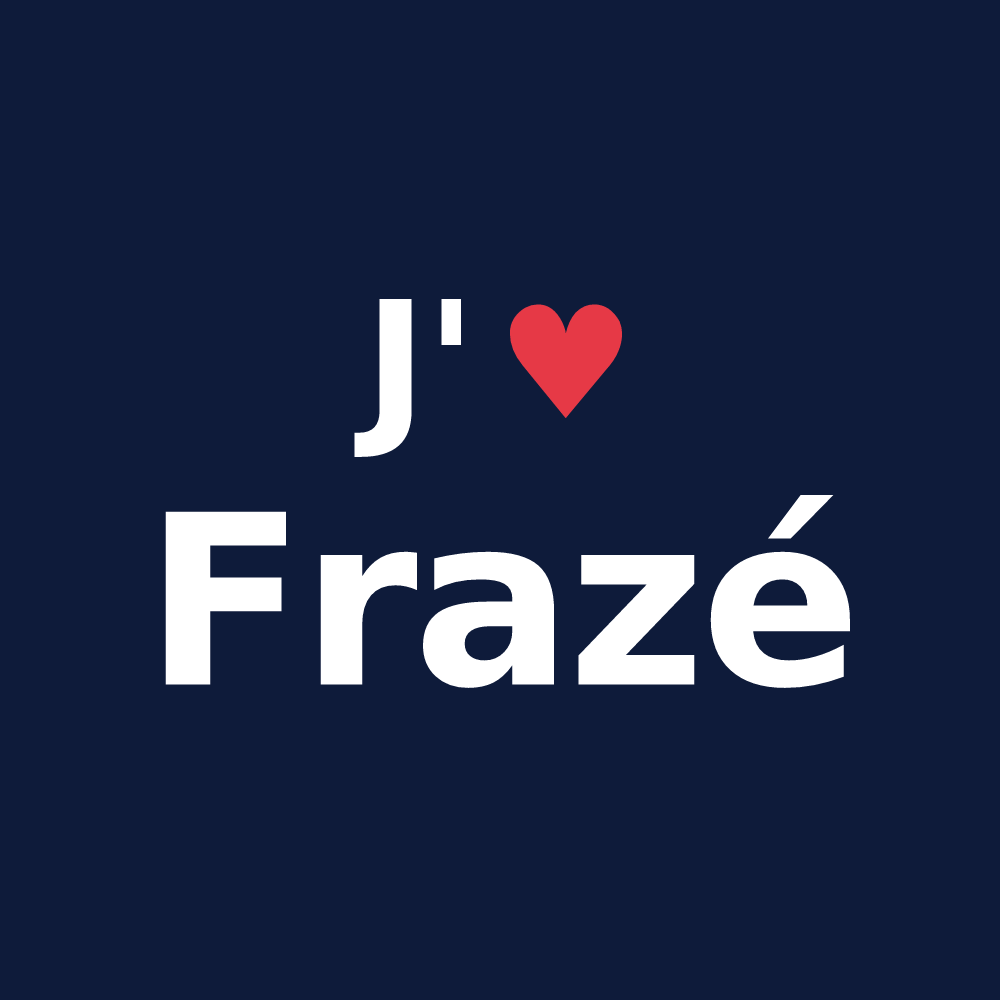 T-shirt personnalisé Frazé — design J'aime Frazé