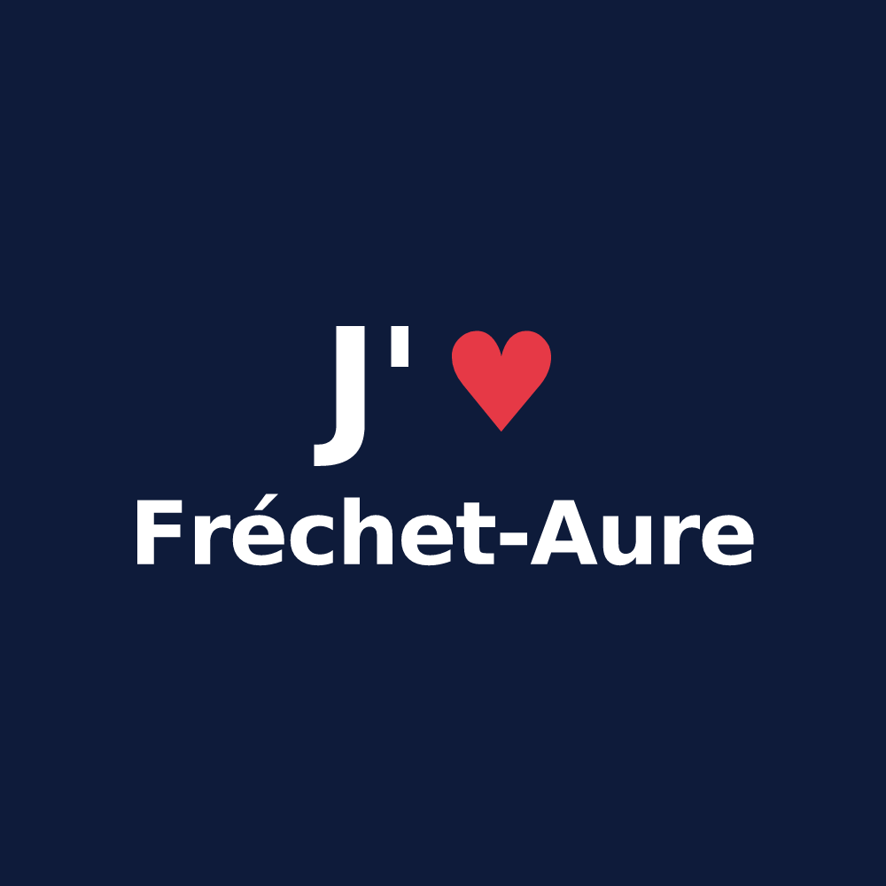 T-shirt personnalisé Fréchet-Aure — design J'aime Fréchet-Aure