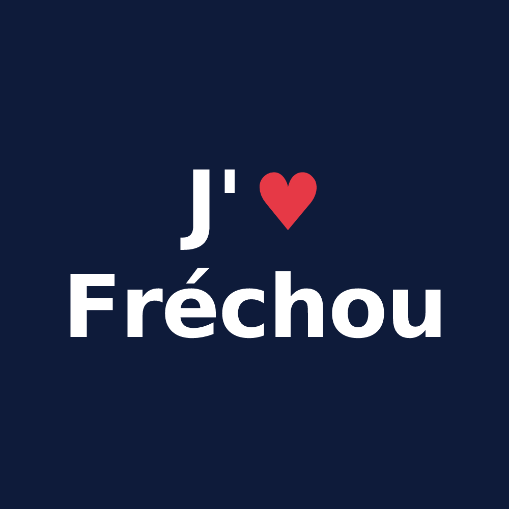 T-shirt personnalisé Fréchou — design J'aime Fréchou