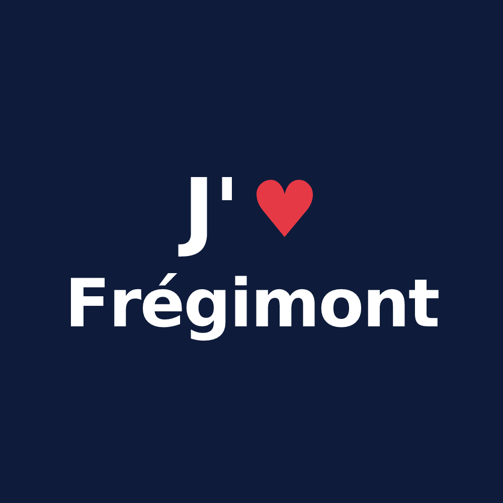 T-shirt personnalisé Frégimont — design J'aime Frégimont