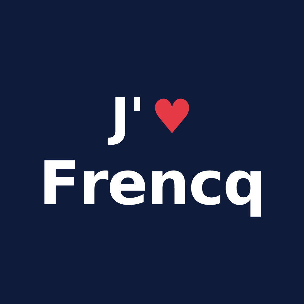 T-shirt personnalisé Frencq — design J'aime Frencq