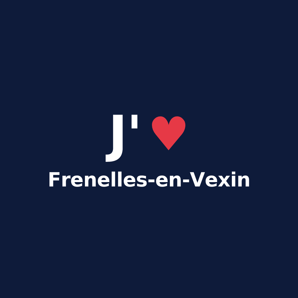 T-shirt personnalisé Frenelles-en-Vexin — design J'aime Frenelles-en-Vexin