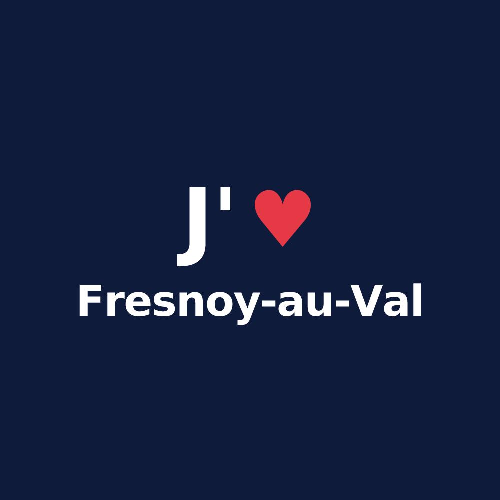T-shirt personnalisé Fresnoy-au-Val — design J'aime Fresnoy-au-Val