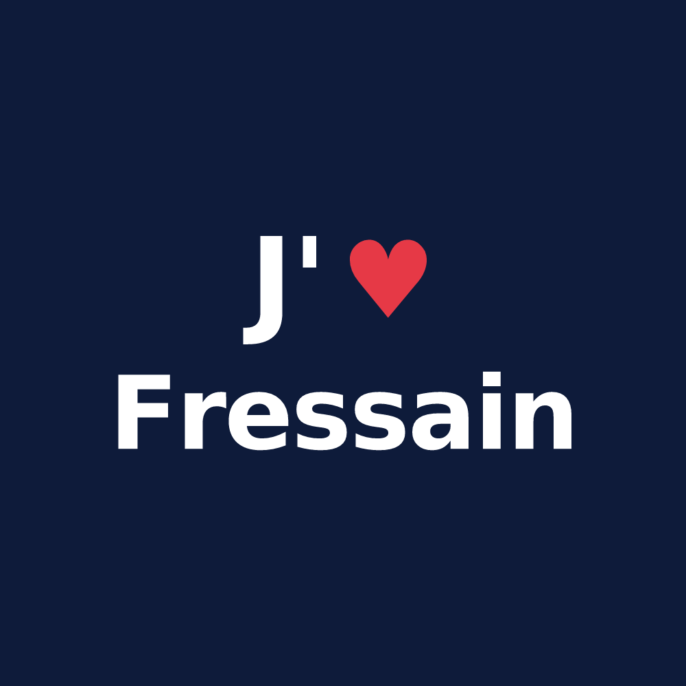 T-shirt personnalisé Fressain — design « J'aime Fressain » imprimé sur le t-shirt
