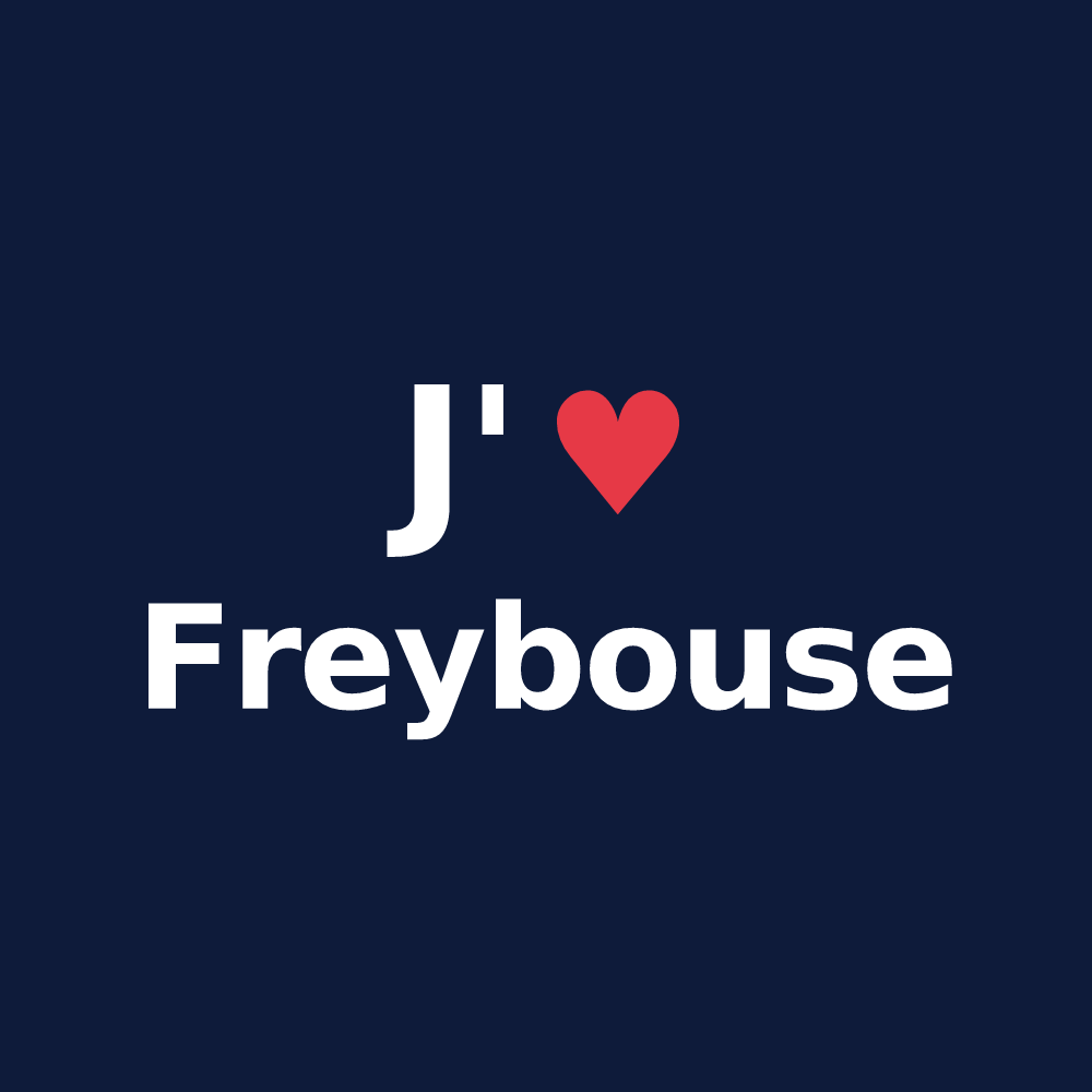 T-shirt personnalisé Freybouse — design J'aime Freybouse