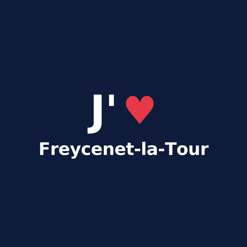 T-shirt personnalisé Freycenet-la-Tour — design J'aime Freycenet-la-Tour