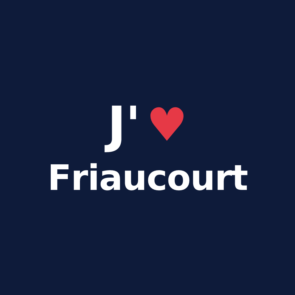 T-shirt personnalisé Friaucourt — design J'aime Friaucourt