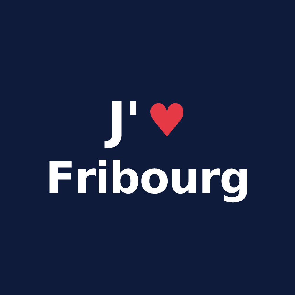 T-shirt personnalisé Fribourg — design J'aime Fribourg