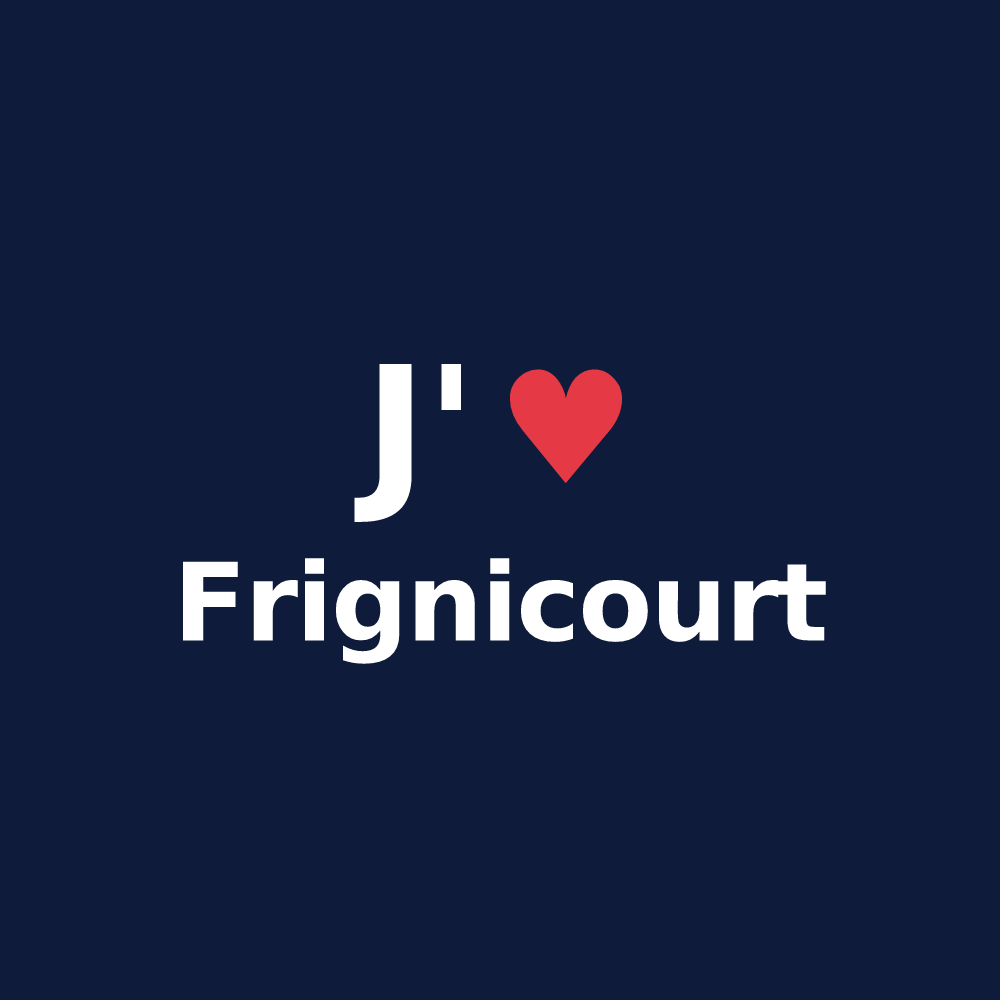 T-shirt personnalisé Frignicourt — design J'aime Frignicourt