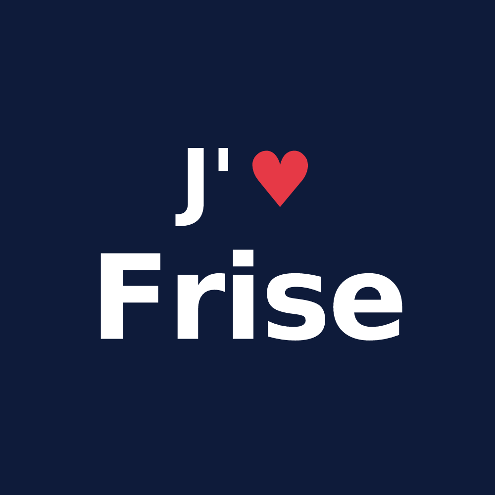 T-shirt personnalisé Frise — design J'aime Frise