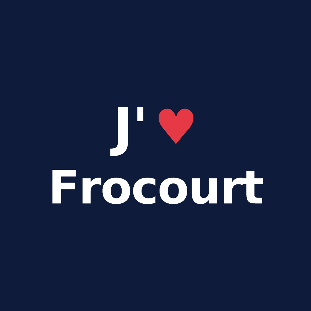 T-shirt personnalisé Frocourt — design J'aime Frocourt