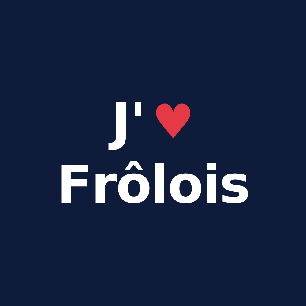 T-shirt personnalisé Frôlois — design J'aime Frôlois