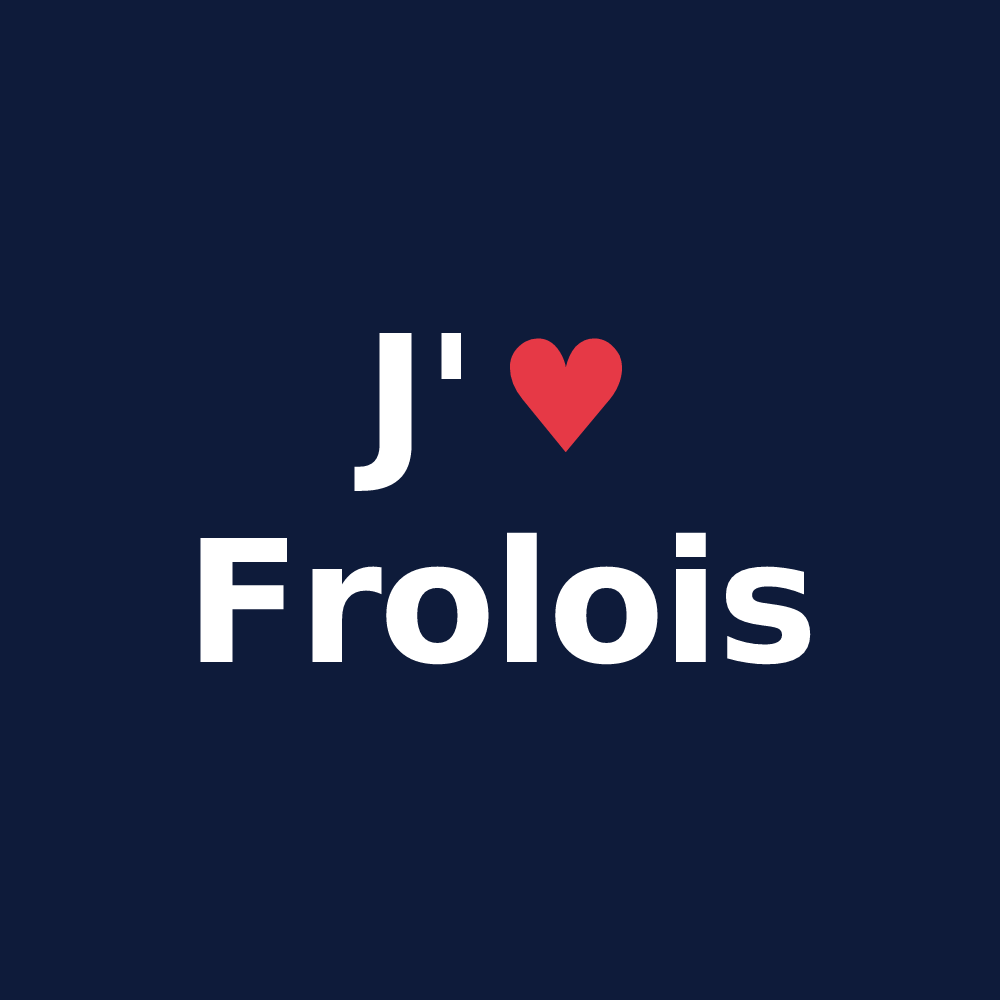 T-shirt personnalisé Frolois — design J'aime Frolois