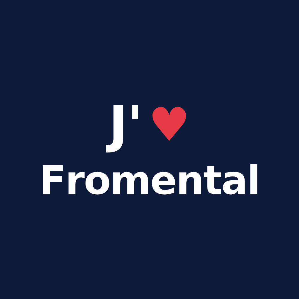 T-shirt personnalisé Fromental — design J'aime Fromental