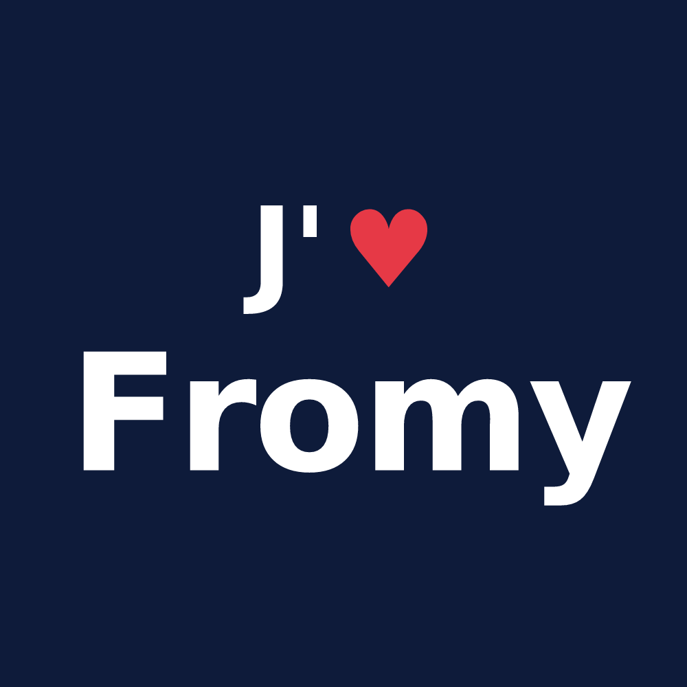 T-shirt personnalisé Fromy — design J'aime Fromy