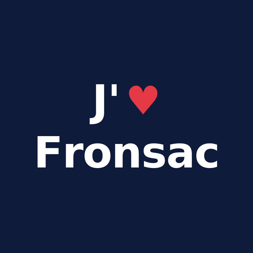 T-shirt personnalisé Fronsac — design J'aime Fronsac