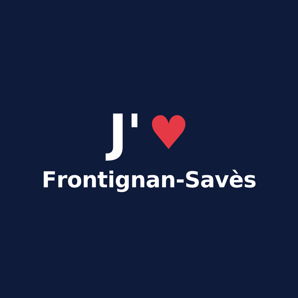T-shirt personnalisé Frontignan-Savès — design J'aime Frontignan-Savès