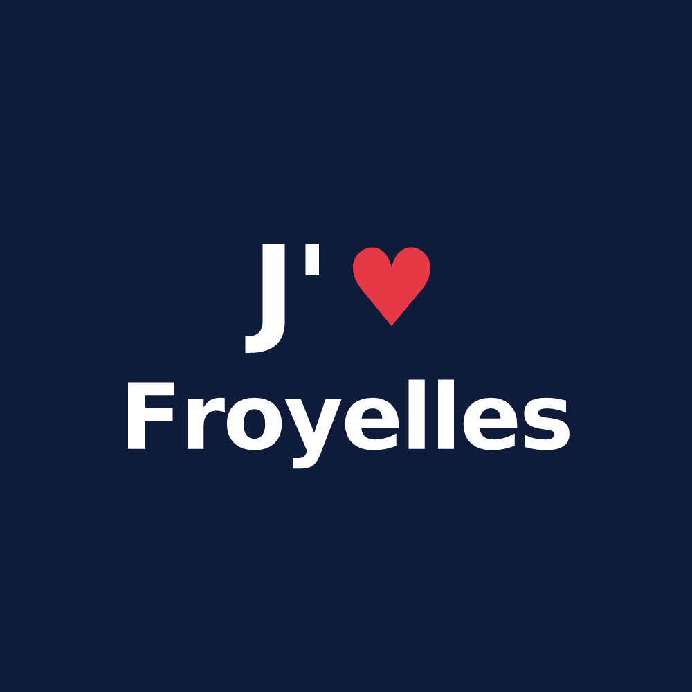 T-shirt personnalisé Froyelles — design J'aime Froyelles