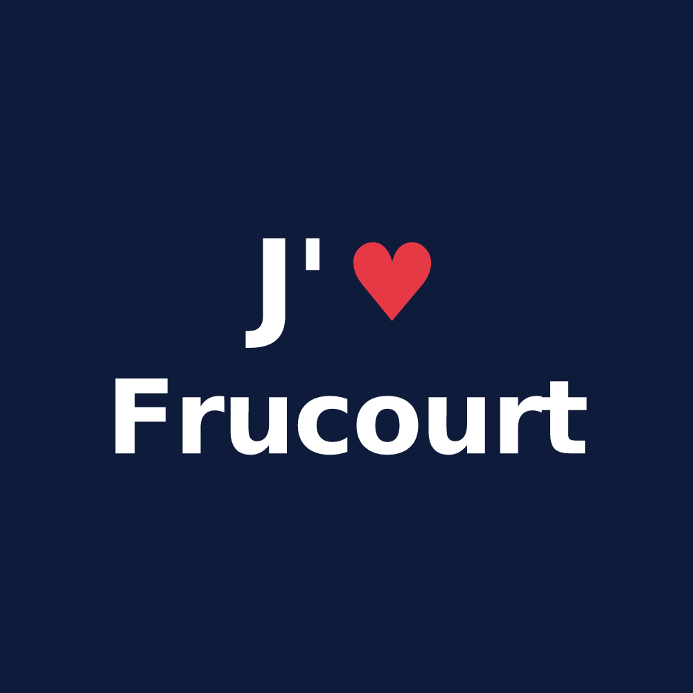 T-shirt personnalisé Frucourt — design J'aime Frucourt