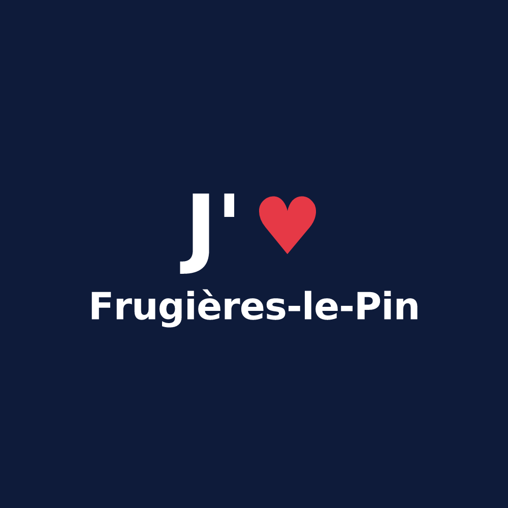 T-shirt personnalisé Frugières-le-Pin — design J'aime Frugières-le-Pin