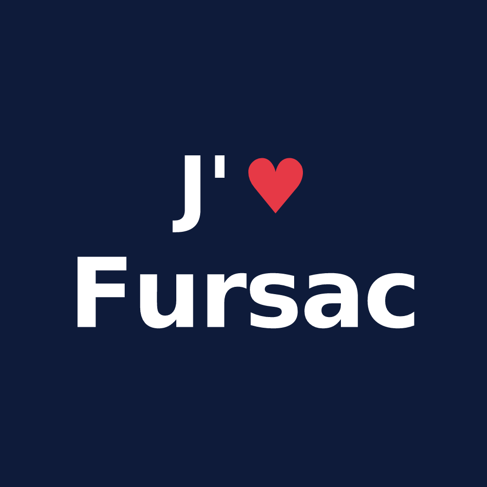 T-shirt personnalisé Fursac — design J'aime Fursac