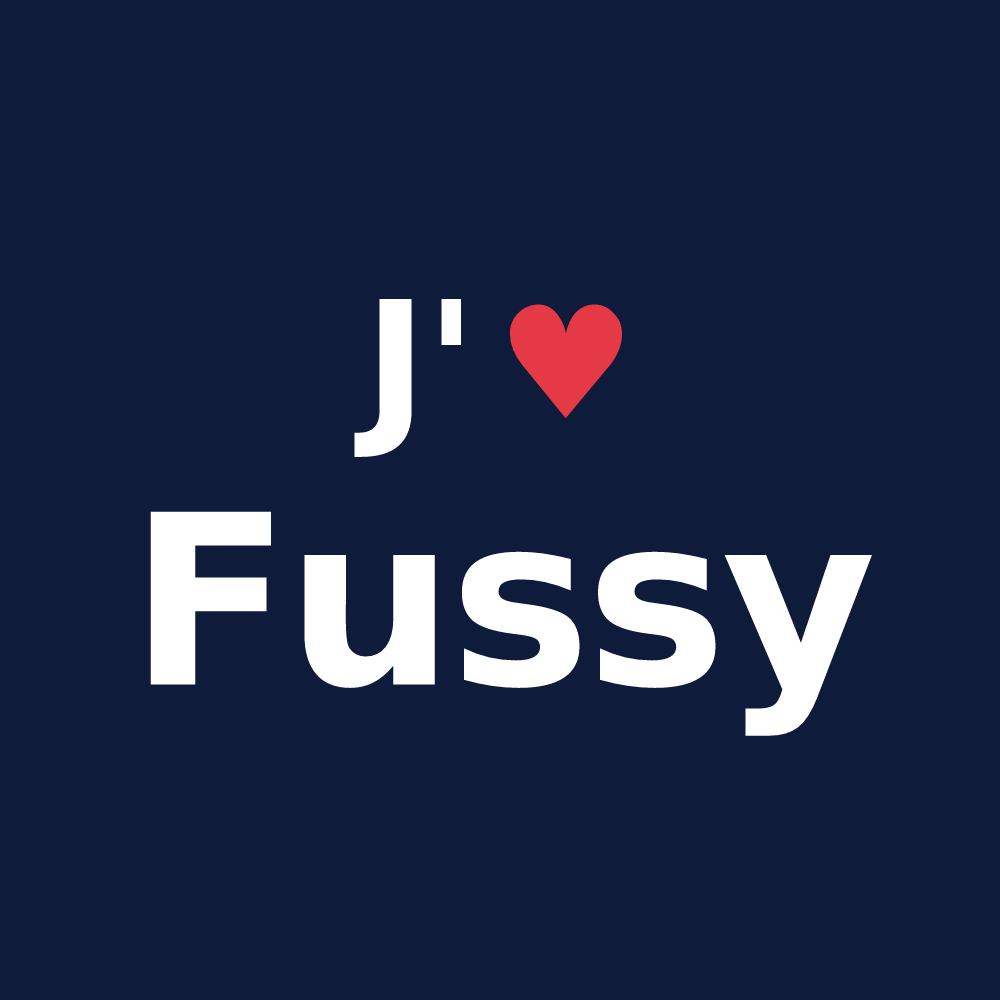T-shirt personnalisé Fussy — design J'aime Fussy