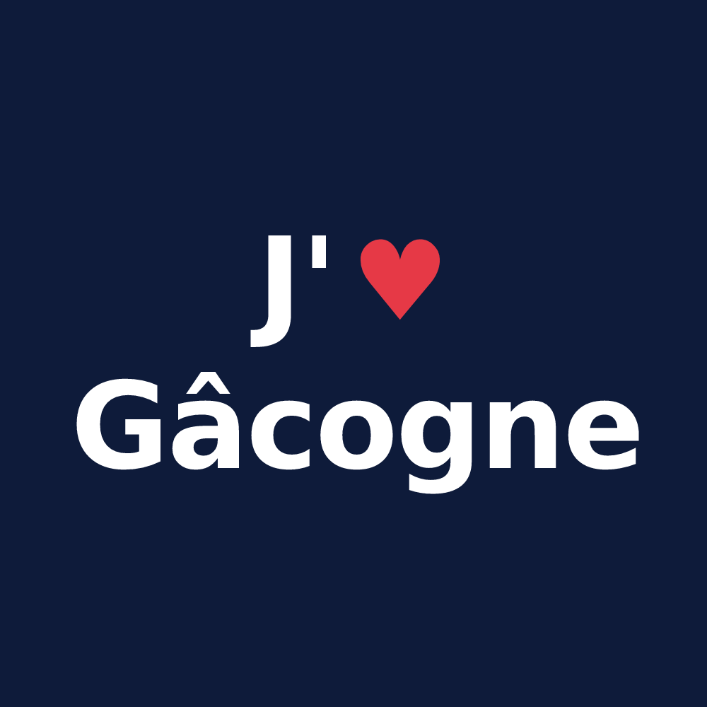 T-shirt personnalisé Gâcogne — design J'aime Gâcogne
