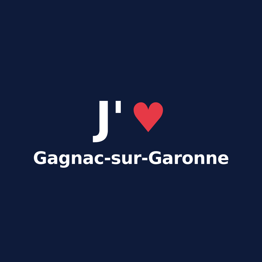T-shirt personnalisé Gagnac-sur-Garonne — design J'aime Gagnac-sur-Garonne