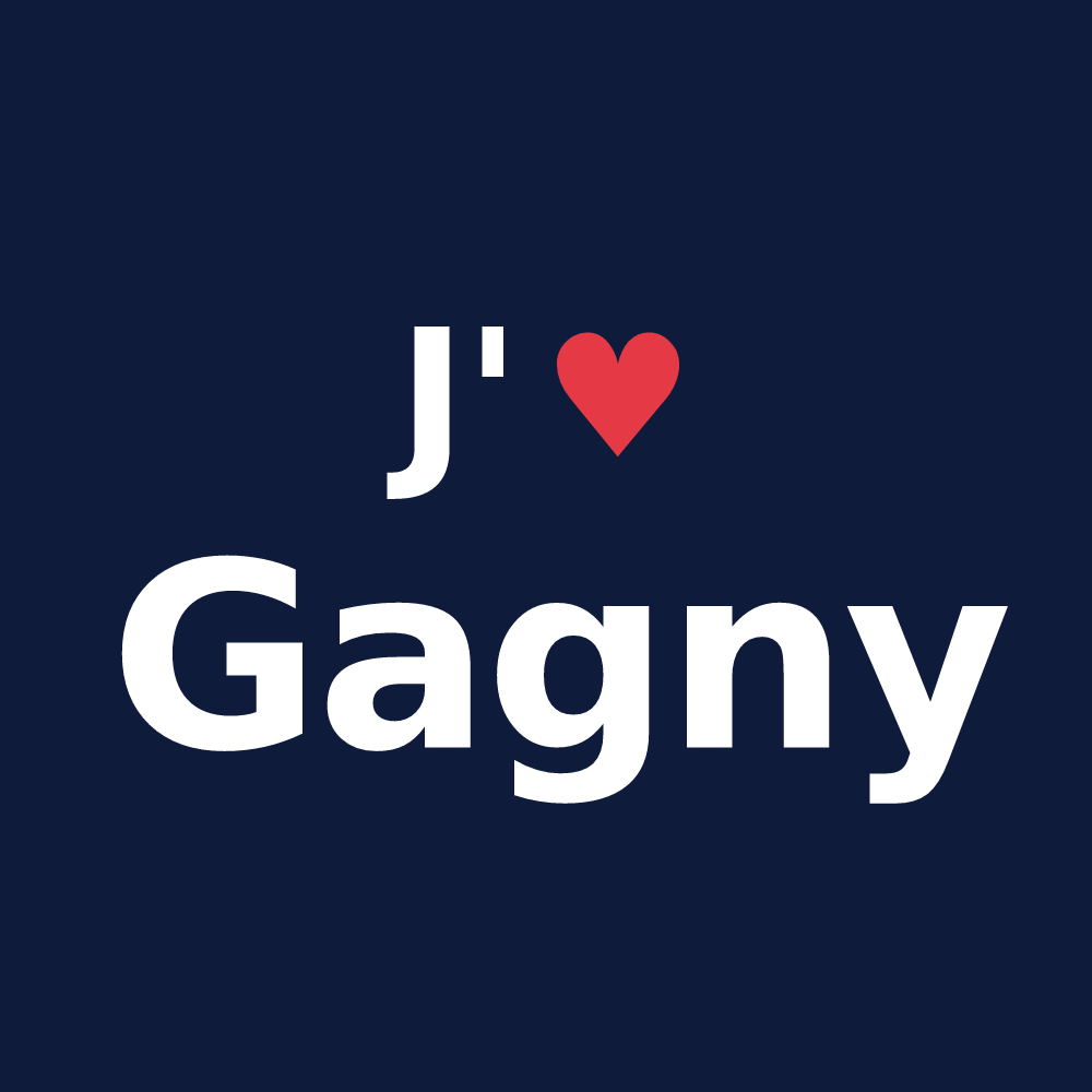 T-shirt personnalisé Gagny — design J'aime Gagny