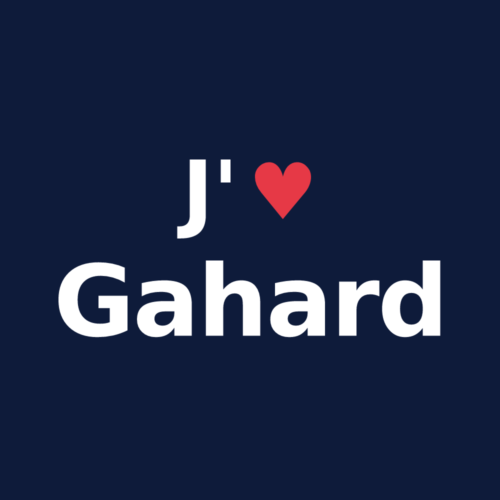 T-shirt personnalisé Gahard — design J'aime Gahard