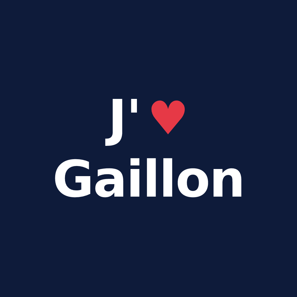 T-shirt personnalisé Gaillon — design J'aime Gaillon