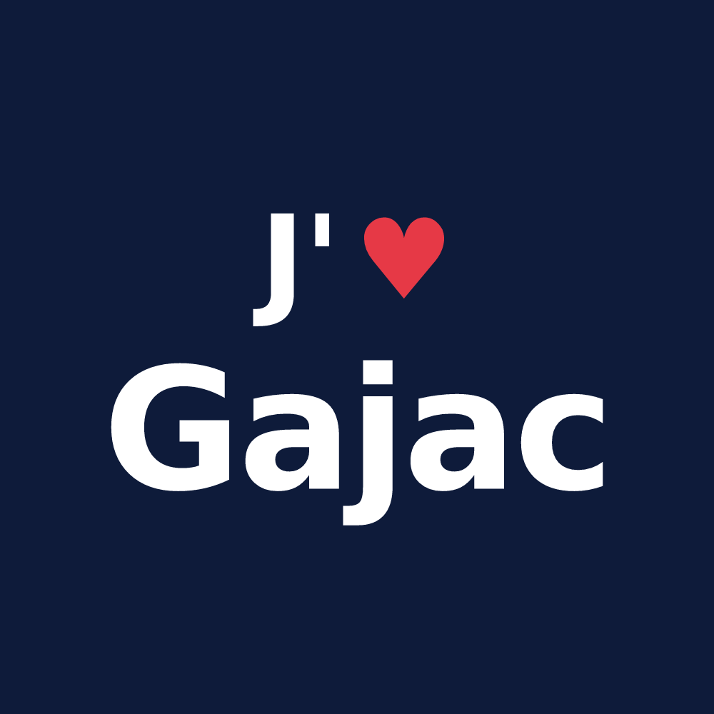 T-shirt personnalisé Gajac — design J'aime Gajac