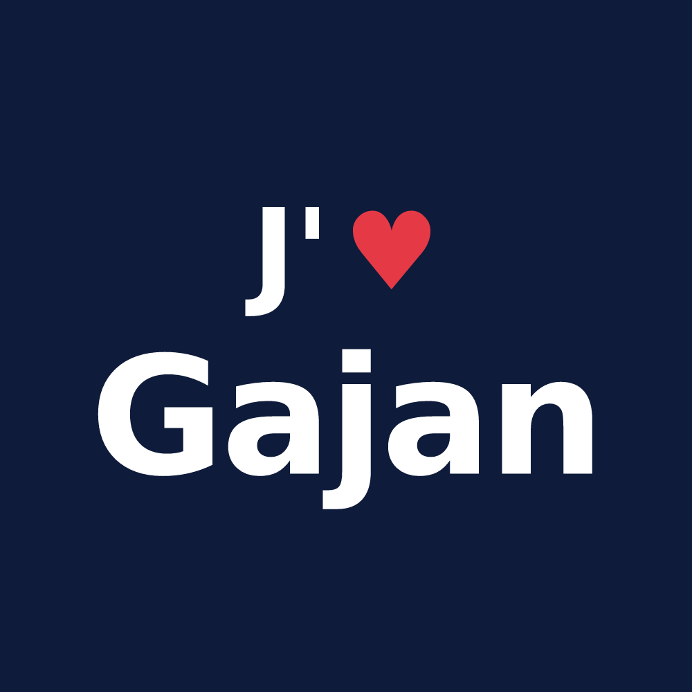 T-shirt personnalisé Gajan — design J'aime Gajan