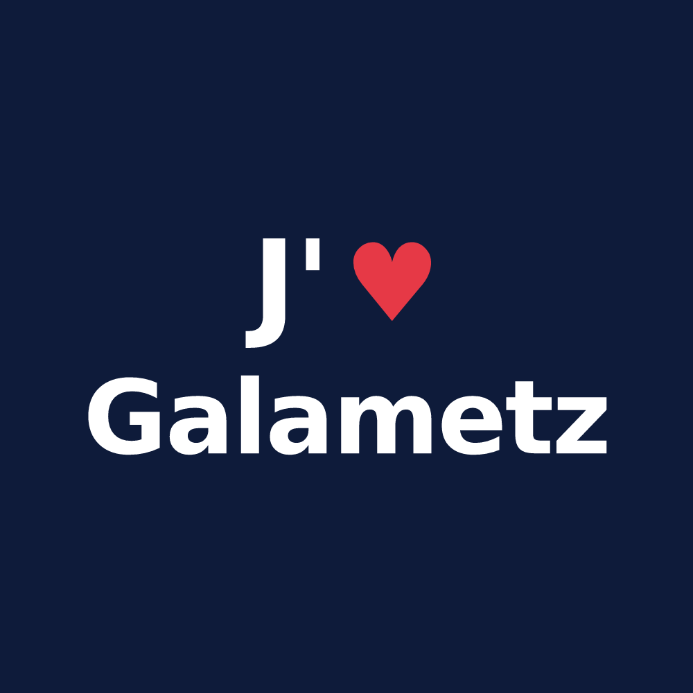 T-shirt personnalisé Galametz — design J'aime Galametz