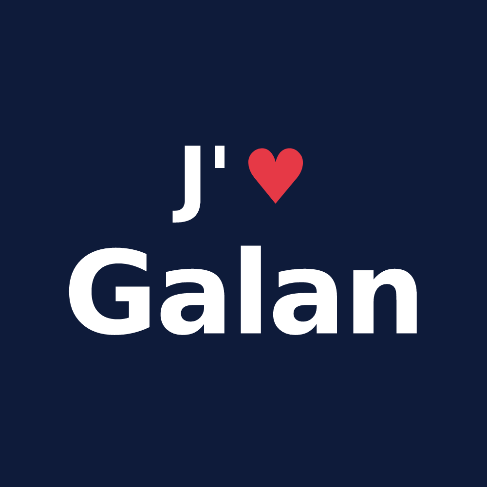 T-shirt personnalisé Galan — design J'aime Galan