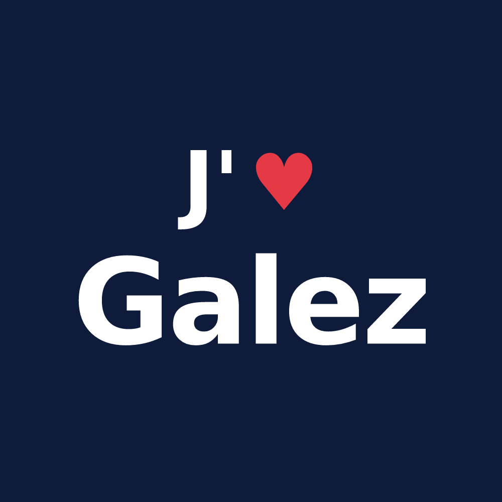 T-shirt personnalisé Galez — design J'aime Galez