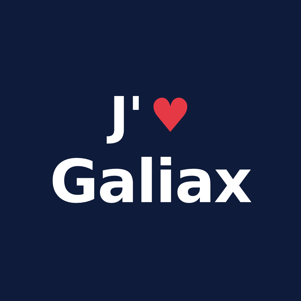 T-shirt personnalisé Galiax — design J'aime Galiax