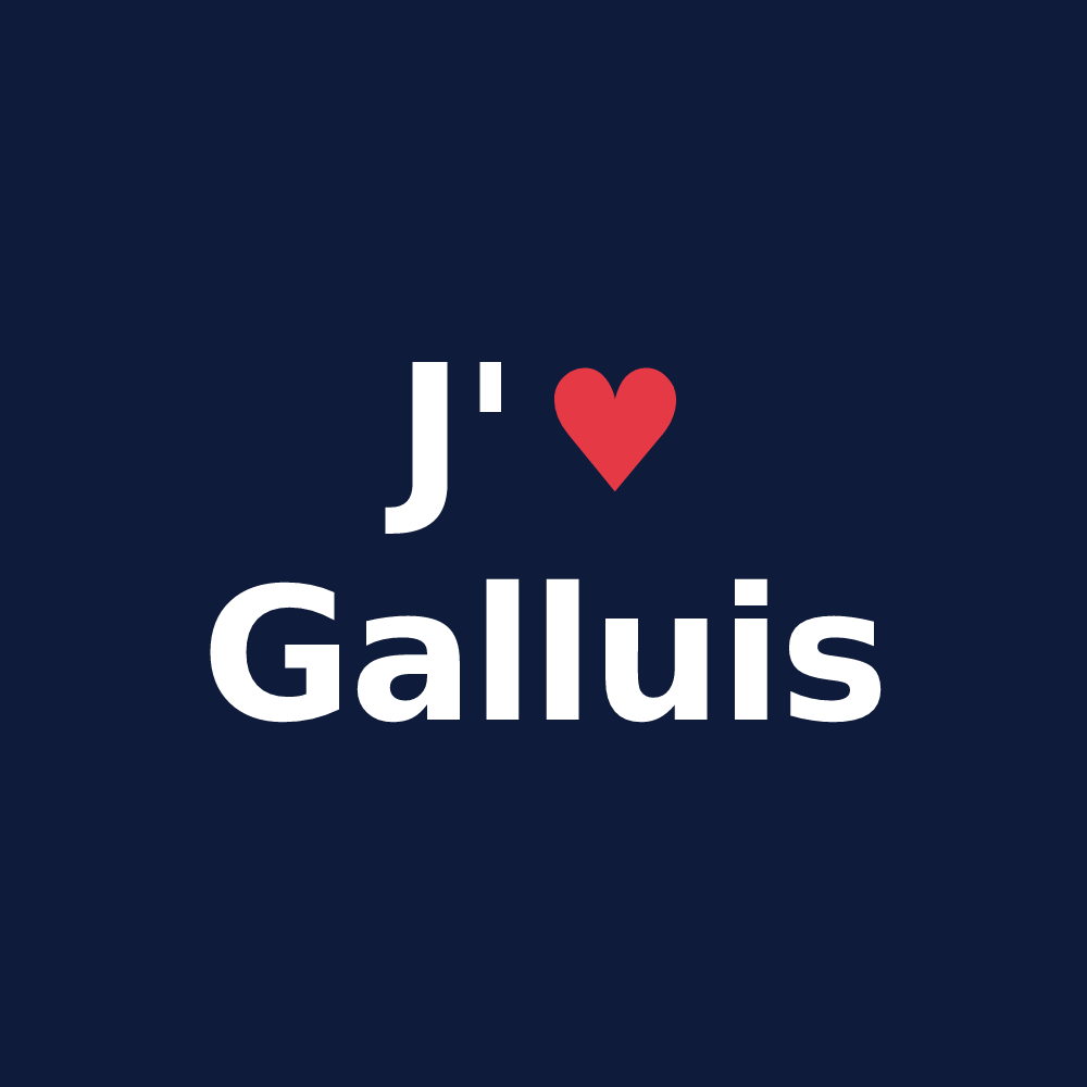 T-shirt personnalisé Galluis — design J'aime Galluis