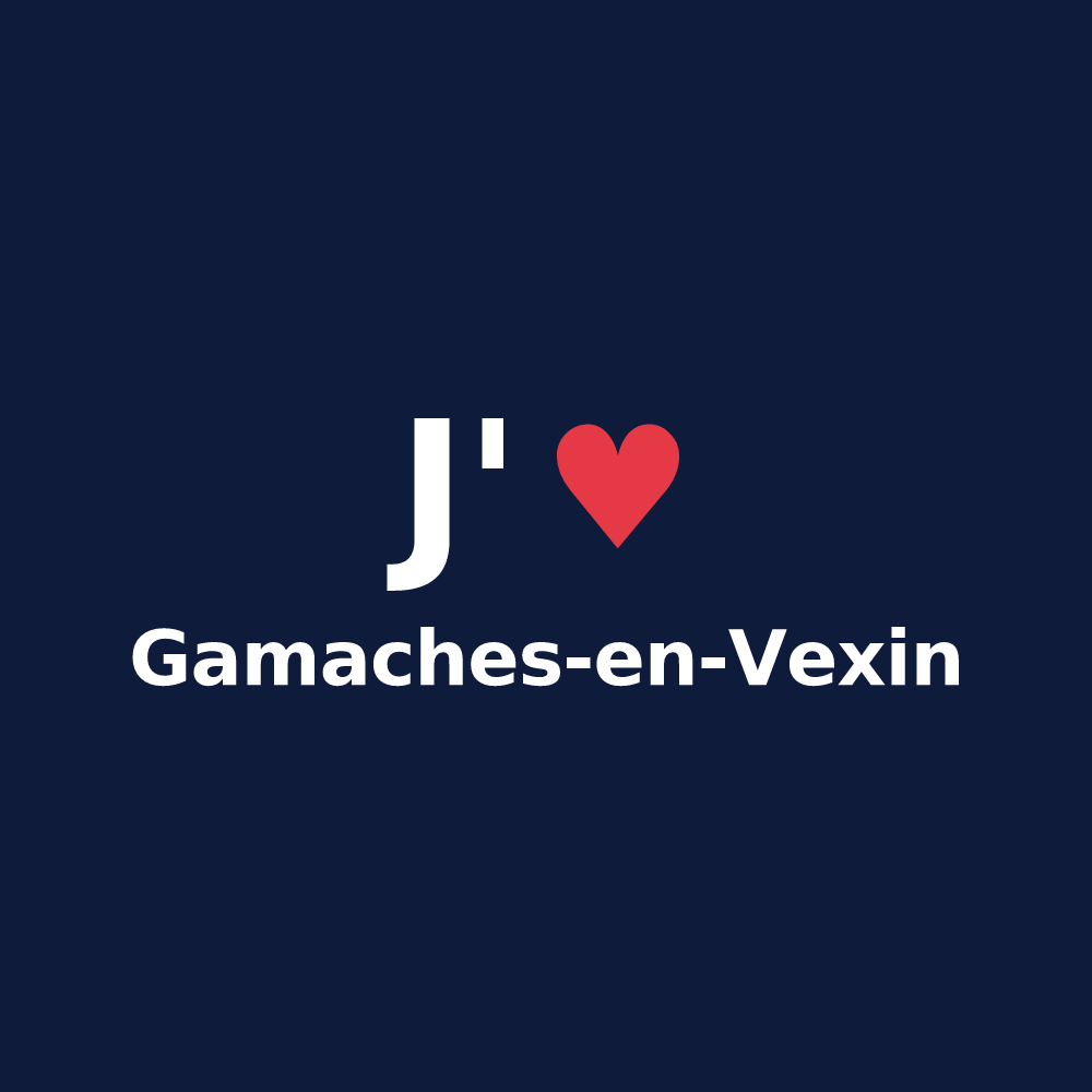 T-shirt personnalisé Gamaches-en-Vexin — design J'aime Gamaches-en-Vexin