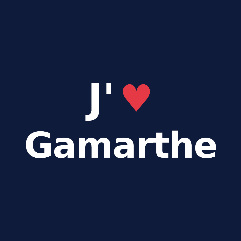 T-shirt personnalisé Gamarthe — design J'aime Gamarthe