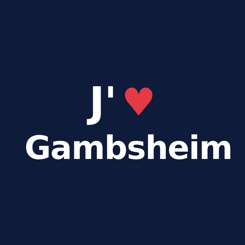 T-shirt personnalisé Gambsheim — design J'aime Gambsheim