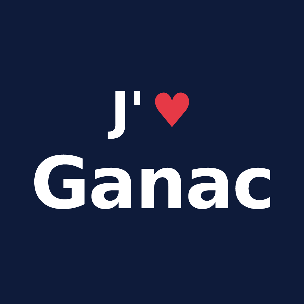 T-shirt personnalisé Ganac — design J'aime Ganac